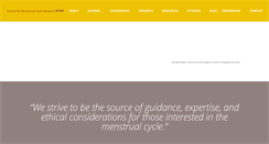 Desktop Screenshot of menstruationresearch.org
